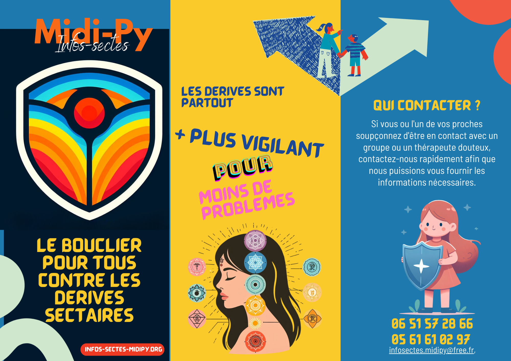 Dépliant de l'association Info Secte Midi-Pyrénées